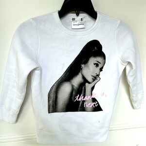 COTTON ON KIDS Ariana Grande Crewneck sweatshirt White size 5 Girls Kids
